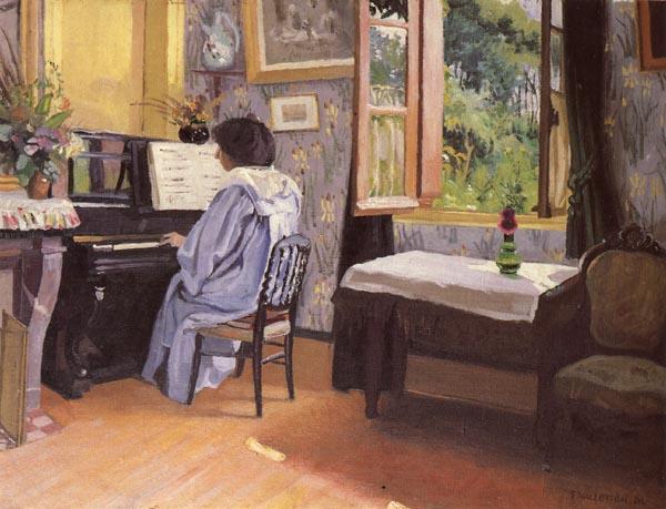 Felix Vallotton Woman at the Piano oil painting image
